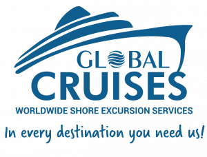 Blue Global Cruises Logo, Worldwide Shore Excursion Services, In every destination you need us!