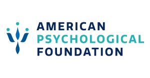 Logo of the American Psychological Foundation including a stylized psi character.