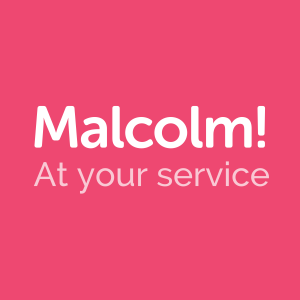 Malcolm! logo and strapline