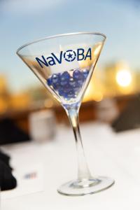Photo of a Glass that reads 'NaVOBA'