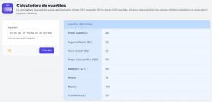 Calculadora de cuartiles