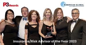 Photo of American Global team at 2023 P3 Award Ceremony receiving trophy