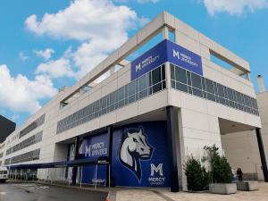 Side view of Mercy University's Bronx Campus buildings