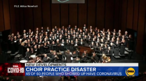 Choirs across the nation being affected by the COVID-19 pandemic.