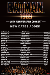 DC IN CONCERT NEW DATES ADDED FOR 2024 “BATMAN” LIVE CONCERT TOUR TO CELEBRATE ICONIC FILM’S 35th ANNIVERSARY