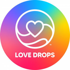 Love Drops Logo in Bright Colors LoveDrops.org