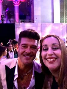 Dr. Radwa Saad with the Singer, Songwriter and producer Robin Thicke at the Angel Ball 2023