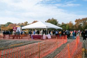 Networking at the Phenix Commerce Center Groundbreaking