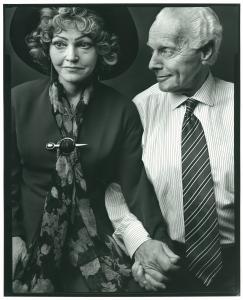 Photo of Tom Lantos looking at his wife, Annette