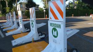 Barriers Lined Up In Beverly Hills