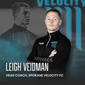 Photo of new Spokane Velocity FC head coach Leigh Veidman