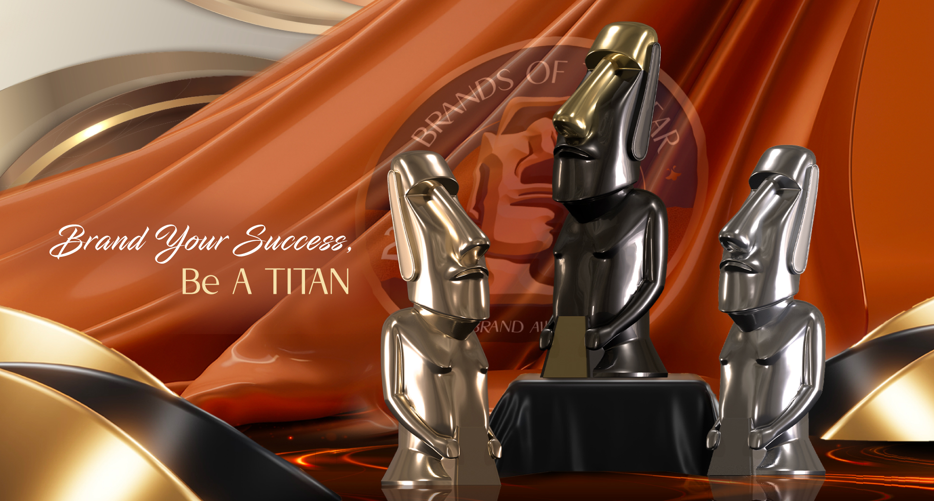 TITAN Awards Statuettes - Platinum, Gold and Silver