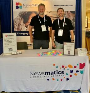 Newsmatics booth at PRSA ICON 2023