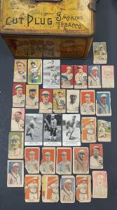 Rare 'Black Sox' Vintage Baseball Cards in Tobacco Tin