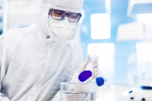 ConScience team in the cleanroom. photo: Francis Löfvenholm, copyright Conscience AB.