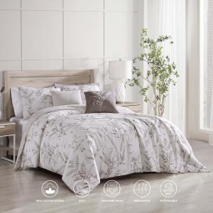 BEBEJAN NATURAL LEAVES 100% COTTON 5-PIECE REVERSIBLE COMFORTER SET