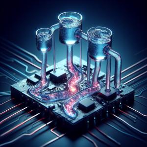 Artist Impression of Microfluidic Neuromorphic Device, Copyright ConScience AB