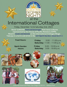 House of Pacific Relations International Cottages Presents Holiday Festivities at December Nights in Balboa Park