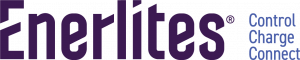 Enerlites logo purple and blue control charge connect