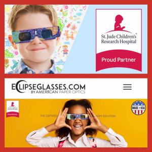 In sync with Giving Tuesday, American Paper Optics announces limited release eclipse glasses in support of two causes, including St. Jude Children’s Research Hospital where CFO/COO Paulo Aur’s father Dr. Rhomes (John) Aur worked for 18 years as a pediatric oncologist. 