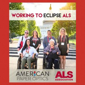 In sync with Giving Tuesday, American Paper Optics announces a limited release eclipse glasses in support of two causes, including the ALS Association, to honor CFO/COO Paulo Aur’s brother Amin who sadly passed from ALS at age 57.