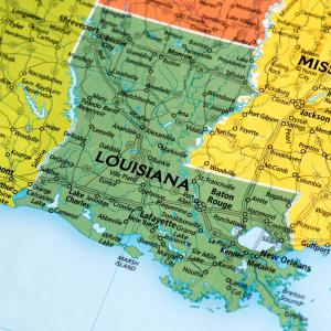 Map image of Louisiana State