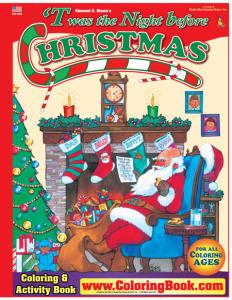 Twas Night Before Christmas Really Big Coloring Book® Custom Books, Book Binding, Publishing Coloring Books, Fundraising since 1988