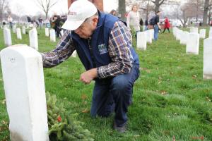 Founder of Wreaths Across America at Headstone