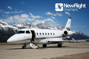 Private jet charter with New Flight Charters ready for departure from Jackson Hole Airport