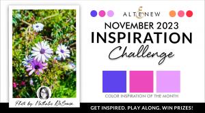 November 2023 Inspiration Challenge host, Nathalie, was inspired by these blooms on a trip to Ecuador.