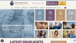 Jewish Family Service of Utah Website Redesigned Homepage