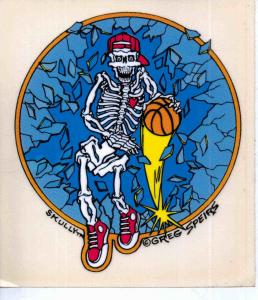 Original Tie Dyed Slam Dunking Dribbling Skeleton, Since 1992. 1992, Lithuania tie dye basketball shirts