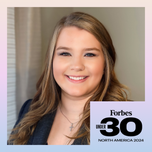 Jessica Shelley featured as Forbes 30 Under 30 2024 in the category of Education for her work with Dailies