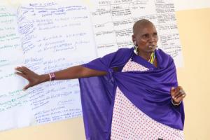 Image shows a pastoral woman providing training.