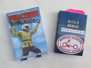 Frazier, America's # 1 extreme adventure motorcyclist laughs and shrugs