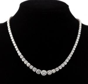 26-ct. diamond and platinum Riviera necklace realizes ,275 at Ahlers & Ogletree’s Jewelry & Gifting auction, Dec. 1-2