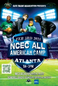 NCEC Showcase by Elite Talent Football Returns to Metro Atlanta Area on February 3rd, 2024