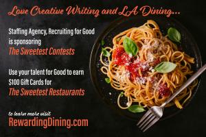 Recruiting for Good created and is sponsoring Mom and Me Lunch; monthly creative writing contest for 4th, 5th, 6th graders sweetest entry wins $100 gift card to Sweetest Restaurant in USA www.MomandMeLunch.com