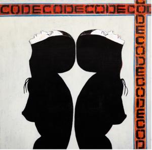 Code-Switching #6 by Don Hershman (Acrylic, ink, and pencil on wood - 36"x36")