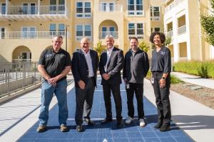 (L-R): Mayor Aaron Meadows (City of Oakley); Graham Espley-Jones (President, Western Community Housing); Michael Costa (President/CEO, Highridge Costa); Joshua McMurray (City Manager, City of Oakley); Danielle Navarro (Assistant City Manager, City of Oakley)