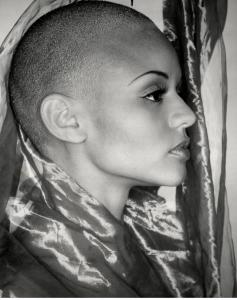 Persia White with shaved head
