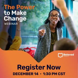 Picture of Black woman wearing professional clothing in a classroom.