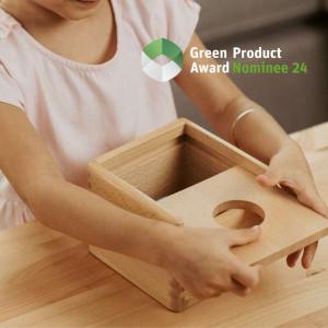 Cubo Montessori Box uses swappable lids and parts for more play