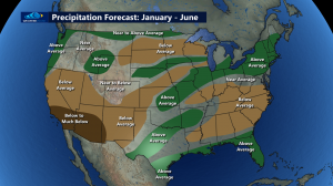 6 month precipitation forecast map