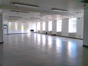 The new Tabb Hub office space, a blank canvas on the second floor of Sparks Bristol, overlooking Bristol’s high street.