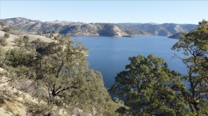 Drone view of New Melones Lake