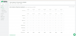 Daily Timecard: Simply input the total number of hours worked in a day.