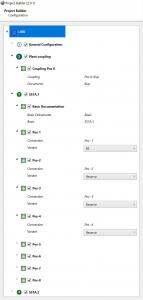 You see a mask within an engineering software which allows the configuration of a plant.
