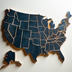 United States with Solar Panels