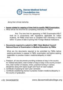 Davao Medical School Foundation NMC New Notification on 11-dec-2023 favoring Philippines